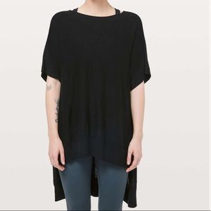 Lululemon Be At Ease Poncho Black One Size Cashmere Cashlu